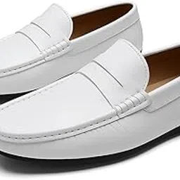 micheal feraas Exquisite White Leather Loafer Moccasin for Men | Genuine White Leather Loafer for Men | Casual, Formal Loafer Shoes-picture-16