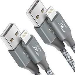Wayona Nylon Braided (2 Pack) Lightning Fast Usb Data Cable Fast Charger Cord For Iphone, Ipad Tablet (3 Ft Pack Of 2, Grey)-15