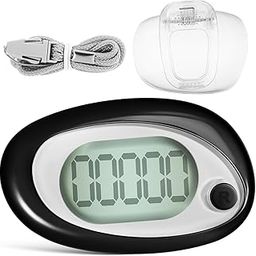KOMBIUDA Silent Walking Pedometer Step Counter Wrist Pedometer for Outdoor Lanyard-image-3