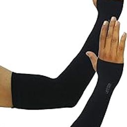 Cotson Women's Sports Arm Sleeves (Black, Pack of 1 Pair)-image-85