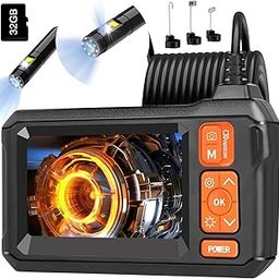 Bequest Dual Lens Borescope - 4.3" Endoscope with Light, IP67 Waterproof, 1080 HD Inspection, 16.5ft Camera, Gadgets for Men-14