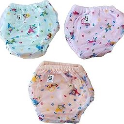 Garcy New Born Baby's Cotton Cloth Diapers/Langot/nappy Soft, washable & reusable cloth diaper for new born baby 0-6 months Multicolor Size Medium (3)-15