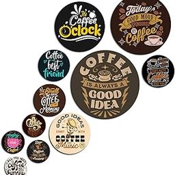 Kaameri Bazaar MDF Decorative Artwork Living Room Decoration Item for Home, Office, Room, Balcony, Shop | Eye Catching Print | KBC1118 | Pack of 11 Pieces-image-88
