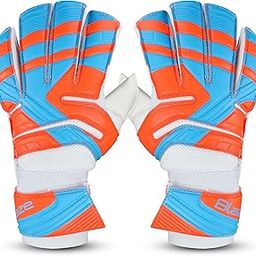 Nivia Blaze Synthetic Goalkeeper Gloves for Men & Women, Positive Roll Hybrid Cut, Extra Grip (Orange/Black), Large-29