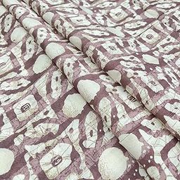 LCX Women/Girls Ethnic Unstitched Abstract Chanderi Foil Printed Fabric for Kurti, Gowns, Palazzo etc, Premium Dress Making Material etc. (2.5 Meter, Blue)-image-33