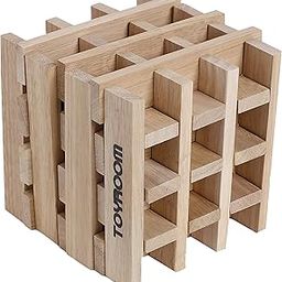 Toyroom-Room full of Smiles Marble Run Stem Wooden Planks Building Blocks Set | Educational | Brain Builder | for Open-Ended Play & Creativity | Natural Eco-Friendly Toy for Kids - 50 Pieces (Beige)-image-97