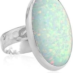Australia opal Fire Natural Gemstone Weight 9.25 Ratti 8.52 carat Panch Dhatu Silver Coated Adjustable ring For Men and Women With Lab Certificate-picture-15