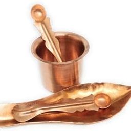 Navyaksh Copper Panchpatra with Anchmani for All Pooja Purpose Copper (Brown)-image-81