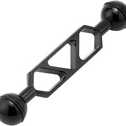 DIVJINGHAO 1" Ball to YS Head Adapter with 5'' Extension Arm Aluminum Alloy Underwater Dual Ball Arm for Strobe, Video Light, Diving Tray-18