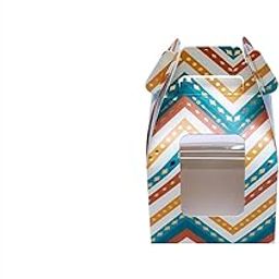 Rama Packaging Hamper Bag,1 Jar Bag With Window For Jar, Cupcake, Brownie, Cake slice, Chocolates, Bakery Boxes, Rangoli Print (4.0" X 4.0" X 3.5") (Pack of 20)-image-14