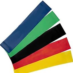Resistance Bands Set, 5 Levels (2.5-18KG), Multi-Colour Exercise Bands for Strength Training and Flexibility-image-116