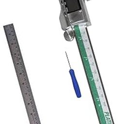 Digital Craft Vernier Caliper Stainless Steel 6Inch 0-150mm Metal Micrometer Measuring Tool Caliper Gauges Digital Vernier Platinum 150mm,12" Scale Ruler-10