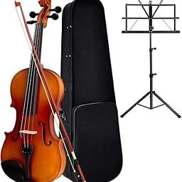 Violin 4/4 for Beginners With Bow, Rosin, Hard Case - Musical Instrument for Adults, Students, Kids Full Size With Music Stand-10