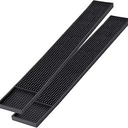 THW® PVC Rubber Bar Service Mat Spill Mat for Countertop Bar Rail | Non-Slip Design | Pack of 2 (60 cm x 8 cm) | Durable & Easy to Clean-26