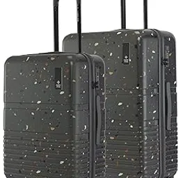 nasher miles Venice Hard-Sided Polycarbonate Terrazzo Printed 8 Spinner Wheel Luggage Set of 2 Grey Trolley Bags (65 & 75 Cm),Medium,Large-picture-9