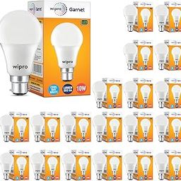 wipro Garnet 10W LED Bulb for Home & Office |Cool Day White (6500K) | B22 Base|220 degree Light coverage |4Kv Surge Protection |400V High Voltage Protection |Energy Efficient | Pack of 20-image-67