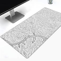 TEESOWN White Canyon Map Stitched Mousepad (11x23) for Laptop, Desktop, PC and Gaming Deskmat (Stitched White 2.O, L)-image-73