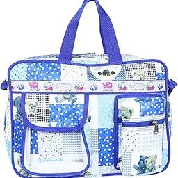 Sharma Clothing Waterproof Diaper Bag/Mother Bags with Two Side Pocket for Carry Baby Milk Bottle (Dark Blue)-11