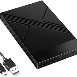 SSD Enclosure Case SATA to USB C 3.1 HDD 2.5 inch External Hard Disk Connector with Fast Charging Speed Up to 5 Gbps and Up to 4TB Storage Capacity Compatible with 2.5 SSD HDD - Black-image-30