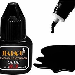 Permanent Eyelashes extensions glue, 8 ml / 0.5 Sec Drying time/Retention 8 weeks/Maximum Bonding/Professional Use Only Black Adhesive/Permanent Extensions Supplies-picture-1