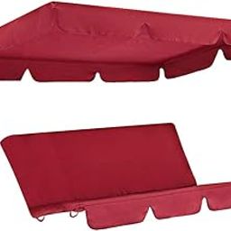 Doro 3 Seater Patio Swing Top Cover Set - Waterproof Sunproof SwingCanopy + Cushion Cover-29