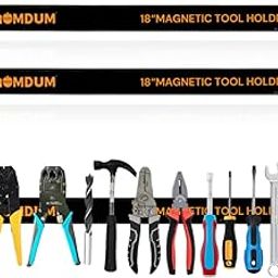 Homdum 18 inch Magnetic Tool Holder Racks, Super Strong Metal Magnet Storage Tool Organizer Bars Set Great for Garage/Workshops (Mounting Screws Included) Pack of 2pc-image-32