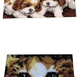 bnf® 2 Set Dog Cat Latch Hook Kits with Basic Tool and Instruction for Rug Making | Latch Hooking Kits | Latch Hooking | Rug Making | Needlecrafts & Yarn-picture-12