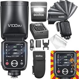 Godox V100 N V100-N 100Ws TTL Cameras Flash for Nikon, 400 Full Power Flashes, 1.7s Recycle Time, 2.4G Wireless with External Flash, HSS Speedlight, Touchscreen-25