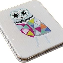 Pink Flamingo Rectangular Dual Magnification Folding Compact Makeup Crazy Owl Mirror (Multi)-12