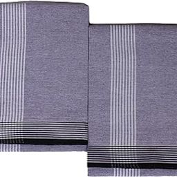 Cotton Men's Single Dhoti -1.9 Mtrs Color Dhoti Set of 2 Same Color-21