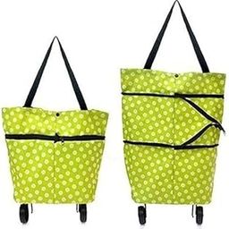 DIOXIT Foldable Shopping Trolley Bag with Wheels Waterproof Folding Travel Luggage Bag/Vegetable, Grocery, Shopping Trolley Carry Bag, Outdoor Travel Bag for Girls Women Men (Multicolor)-image-71