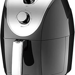 Ubervia Fryer 1500W 4.8L Electric Hot Air Fryers Oven Oil Free Nonstick Cooker Knob Control Air Fryer with Double Pot Black-Layfoo-image-11