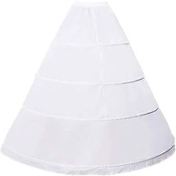 Zoya Creation 4 Ring Hoop Skirt Slips Crinoline Petticoat Long Polyester Underskirt For Wedding Bridal Dress Ball Gown For Party And Ethnic Wear White For Women & Girls (4 Ring Size-34 Diameter)-image-18