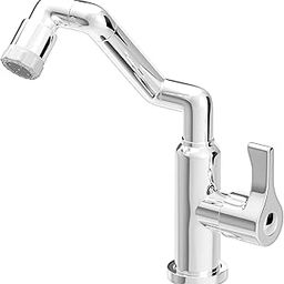 Pixaflo Robotic Arm Swan Neck Tap for Wash Basin | 1080 Degree Swivel Robotic Arm Mechanical Spout | Cold Water Tap | Dual Flow | Chrome Finish-27