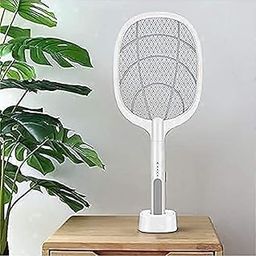 Parthivi Enterprises Electric Insect Swatter Racket with LED Light Rechargeable Handheld Electric Fly Swatter Autokill 2-in-1 Mosquito Racket 3-Layer Safety Net Mosquito Killer Racket-picture-0