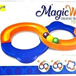 VENTUREBELL Magic Way Creative Track with 3 Bouncing Balls for Kids, Educational Marble Run Toy, 8 Shape Infinite Loop Balancing Track Toy Indoor Games Age 5+-image-8