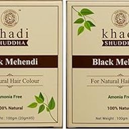 Khadi Shuddha Black Mehndi For Natural Hair Colour, 100 g (Pack of 2)-image-50
