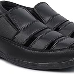 Men’s Leather Sandals – Lightweight, and Comfortable Footwear | Anti-Slip Sole | Perfect for Casual and Outdoor Wear-image-24