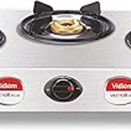 Vidiem Gas Stove S3 195 A Vector Plus (Silver) | 3 Burner Gas Stove Stainless Steel | ISI Certified | Manual Ignition | 5 Years Warranty-image-5