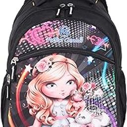 Kids School Backpack, Pink Cartoon Design, Multiple Compartments (SKU-614 PINK)-50