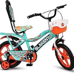 Cycle for Kids, Street Surfer 14T Kids Cycle for 2-5 Years, Cycle with Balance Wheels & Back Rest, 95% Pre-Assembled Kids Cycle, Frame Size: 12 Inch (Green)-28