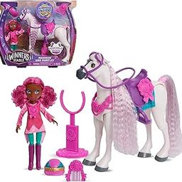 Winner's Stable Doll and Horse 11-Piece Set, 5-Inch Articulated Small Doll & 7-Inch Articulated Horse, Kids Toys for Ages 3 Up by Just Play-image-10