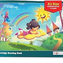 A3 Drawing Book for Artists, Kids | A3 Sketch Book| 34 White Blank Plain Pages | Soft Bound | 42 x 29.7 cm| Sketching, Colouring, Painting-1