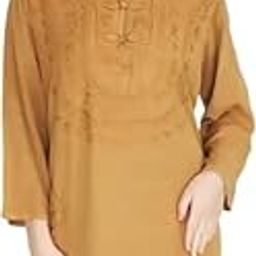Women's Plus Size Tunic Tops Summer Long Sleeve Round Neck Blouses-Dress Ruffle Flowy Up T Shirts-picture-48