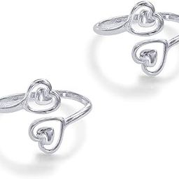 Crossover Heart 925 Sterling Silver Toe Rings for Women | Chandi Bichiya | Metti | Foot Rings | Jodvi-image-23