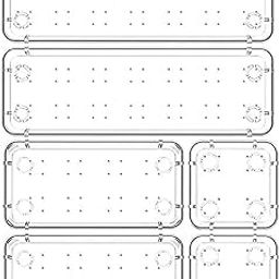 Golden bird Desk Drawer Organizer Trays Various Size Bathroom Inside Drawer Tray Dividers Plastic Vanity Organizers Storage Bins For Makeup Dresser Kitchen Office (Clear) (6 Pcs)-image-99