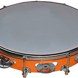Sai Musical Presents khanjira Fibre Size 12" Specially for bhajans Limited Stock availble (availble in Multi Colour) Set of 2Pc-image-6