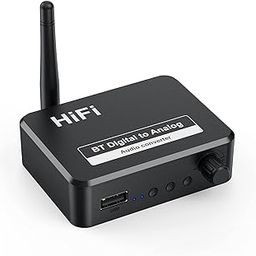 MICROWARE Bluetooth 5.1 Audio Receiver Digital to Analog Converter 3.5mm AUX RCA U-Disk Optical Jack Stereo Wireless Adadper-14
