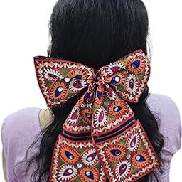 Navratri Special Bow Hair Clips Accessories for Girls Women-image-21