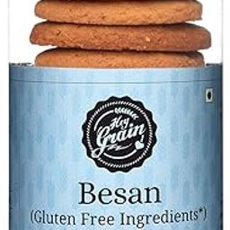 Hey Grain Gluten Free Besan Cookies (Organic Besan, Cardamom Powder, Salt, Baking Powder, Demerara Sugar, Milk, Canola Oil, Butter), 140 Gram-image-52